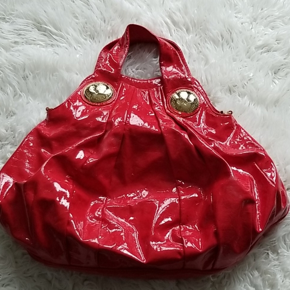Dereon, large cherry red spacious tote bag